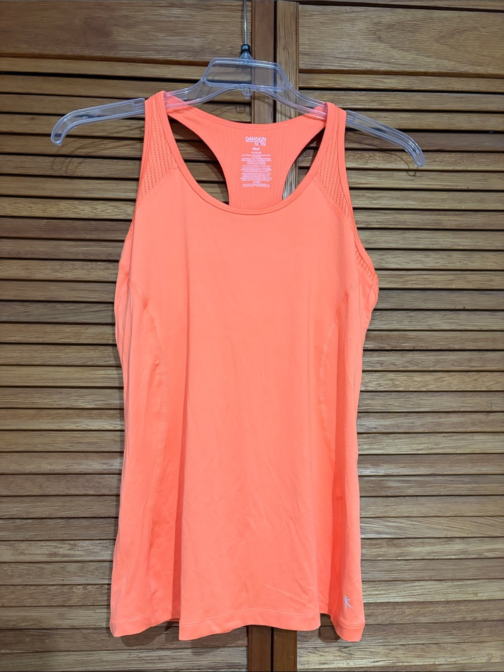 Danskin Now Fitted Bright Coral Racerback Performance Tank